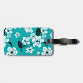 KERSENBLOESEM - SAKURA (TEAL) BAGAGELABEL (Achterkant horizontaal)