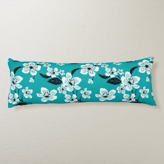 KERSENBLOESEM - SAKURA (TEAL) LICHAAMSKUSSEN (Achterkant)