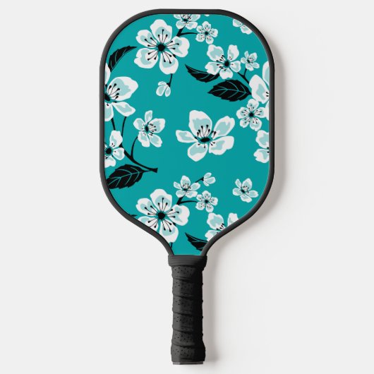 KERSENBLOESEM - SAKURA (TEAL) PICKLEBALL PADDLE (Voorkant)
