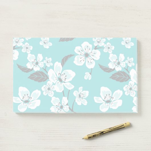 KERSENBLOESEM - SAKURA (TEAL) POST-IT® NOTES (Op bureau)