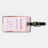 Kersenbloesem Sakura Trouwen Datum Besparen Bagagelabel (Voorkant horizontaal)