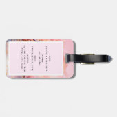 Kersenbloesem Sakura Trouwen Datum Besparen Bagagelabel (Achterkant horizontaal)