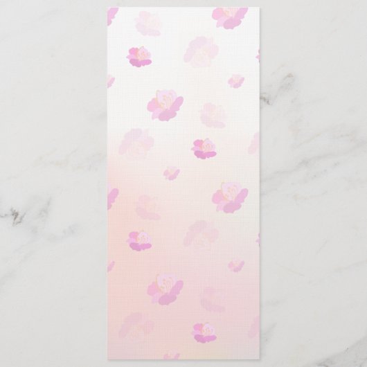 Kersenbloesem/Sakura Trouwmenu Kaarten (Achterkant)