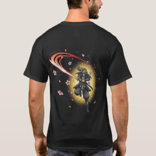 Kersenbloesem Samurai Zwaard   Dubbelzijdig Elegan T-shirt