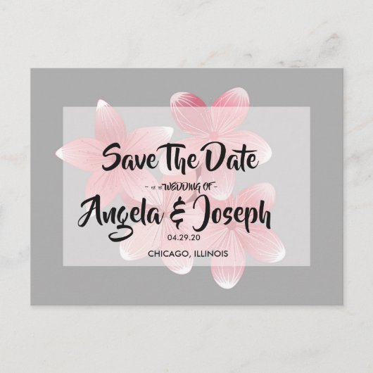 Kersenbloesem Save the Date Aankondigingskaart (Voorkant)