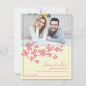 Kersenbloesem Save The Date Foto Uitnodiging (Voorkant)