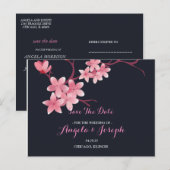 Kersenbloesem Save the Date Kaart (Voorkant / Achterkant)