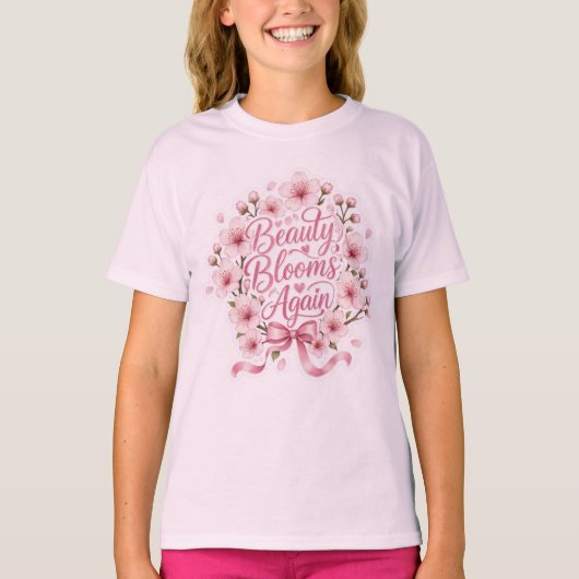 Kersenbloesem: Schoonheid Bloeit Weer T-shirt (Voorkant)