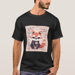 Kersenbloesem Seizoen Rode Panda Schattig Lente De T-shirt