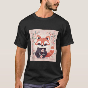 Kersenbloesem Seizoen Rode Panda Schattig Lente De T-shirt