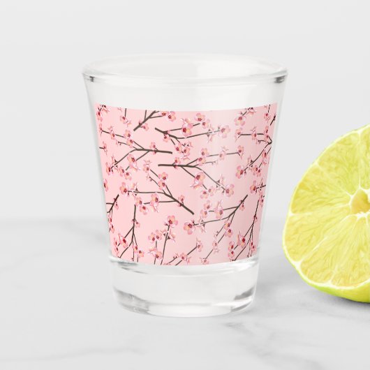 Kersenbloesem Shot Glas (Voorkant)