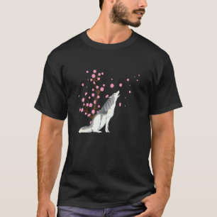 Kersenbloesem Siberische Husky Dier Japans Saku T-shirt