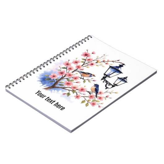 Kersenbloesem Sjabloon Notitieboek (Linkerzijde)