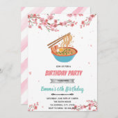 Kersenbloesem slaapfeestje ramenfeest kaart (Voorkant / Achterkant)