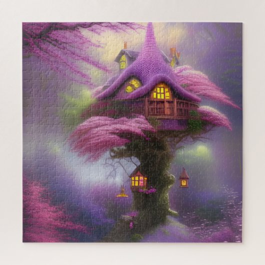 Kersenbloesem Sprookjeshuis Fantasie Legpuzzel (Verticaal)