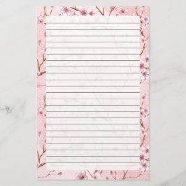 Kersenbloesem, Stationery Grootte: 5.5 "x 8.5" Briefpapier