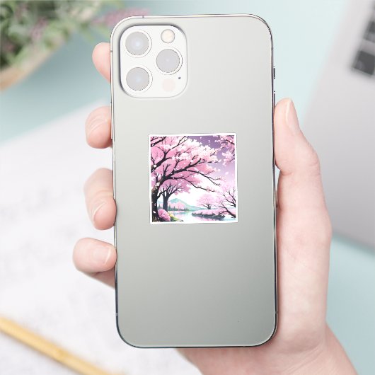 Kersenbloesem Sticker (Telefoon)