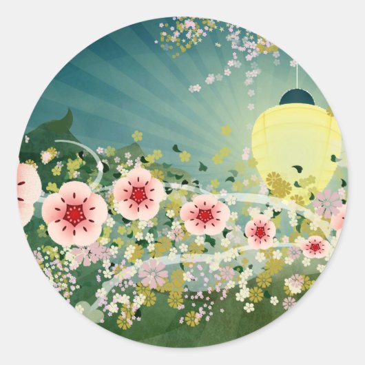 Kersenbloesem stickers (Voorkant)