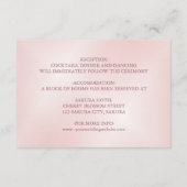 Kersenbloesem stoffige roze Chinese bruiloft Informatiekaartje (Achterkant)