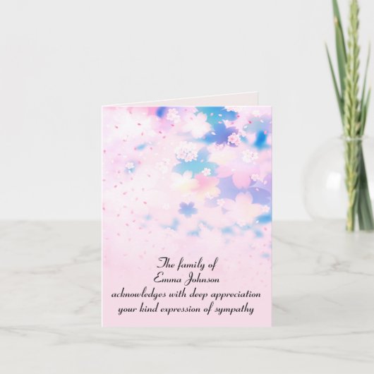 Kersenbloesem Sympathie Dank je Kaart (Voorkant)