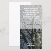 Kersenbloesem Sympathie Dankjewel fotokaart Bedankkaart (Voorkant / Achterkant)