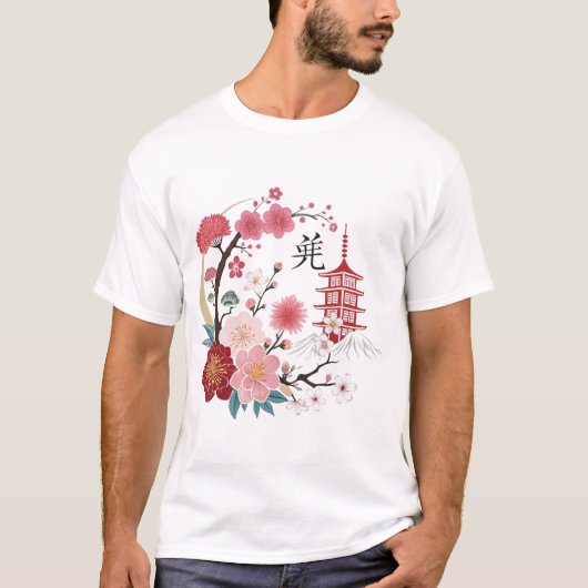 KERSENBLOESEM T-SHIRT (Voorkant)