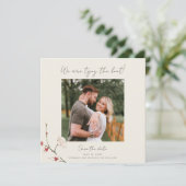 Kersenbloesem takken uitnodiging (Staand voorkant)