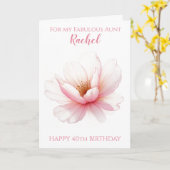 Kersenbloesem tante 40ste verjaardag kaart (Gele Bloem)