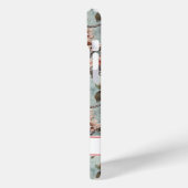 Kersenbloesem Teal Sakura Print Monogram Case-Mate iPhone Case (Achterkant / Links)