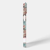 Kersenbloesem Teal Sakura Print Monogram Case-Mate iPhone Case (Achterkant / Rechts)