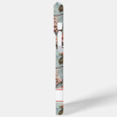 Kersenbloesem Teal Sakura Print Monogram Case-Mate iPhone Case (Achterkant / Links)