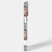 Kersenbloesem Teal Sakura Print Monogram Case-Mate iPhone Case (Achterkant / Rechts)