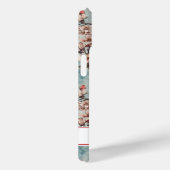 Kersenbloesem Teal Sakura Print Monogram Case-Mate iPhone Case (Achterkant / Rechts)