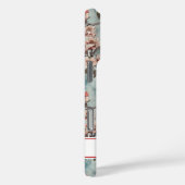 Kersenbloesem Teal Sakura Print Monogram Case-Mate iPhone Case (Achterkant / Rechts)