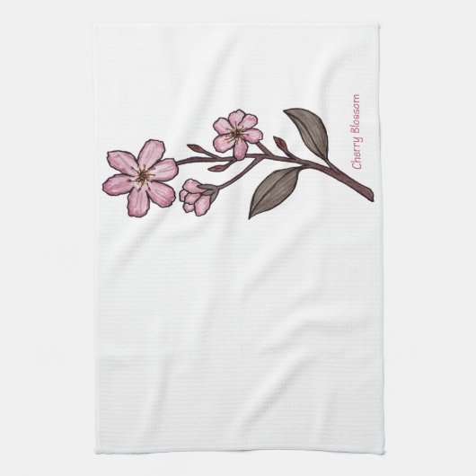 Kersenbloesem theedoek (Verticaal)