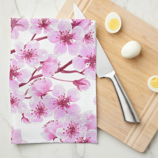 Kersenbloesem Theedoek (Quarter Fold)