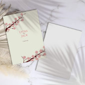 Kersenbloesem thema bruiloft bedankkaart