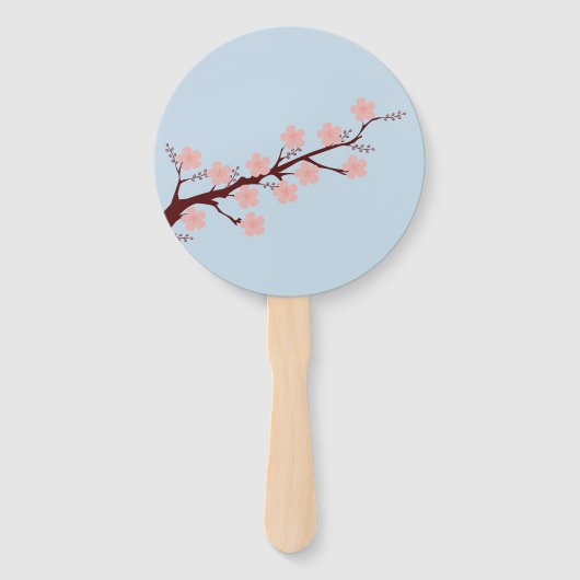 Kersenbloesem thema bruiloft handwaaier (Achterkant)