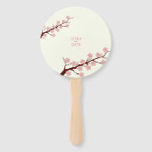 Kersenbloesem thema bruiloft handwaaier (Voorkant)
