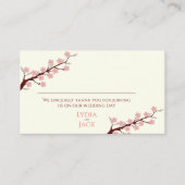 Kersenbloesem thema bruiloft plaatskaartje (Voorkant)