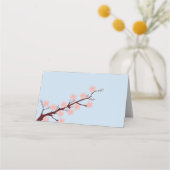 Kersenbloesem thema bruiloft plaatskaartje (Achterkant)