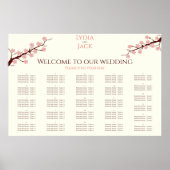 Kersenbloesem thema bruiloft poster (Voorkant)