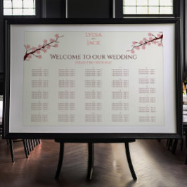 Kersenbloesem thema bruiloft poster