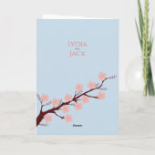 Kersenbloesem thema bruiloft programma (Achterkant)