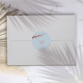 Kersenbloesem thema bruiloft ronde sticker