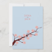 Kersenbloesem thema bruiloft uitnodiging (Achterkant)