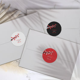 Kersenbloesem thema trouwstickers labels