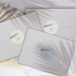 Kersenbloesem thema trouwstickers labels