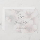 Kersenbloesem Trouw Foto Opslaan Datum Save The Date (Voorkant / Achterkant)