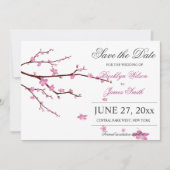Kersenbloesem Trouw Save The Date Kaarten (Voorkant)